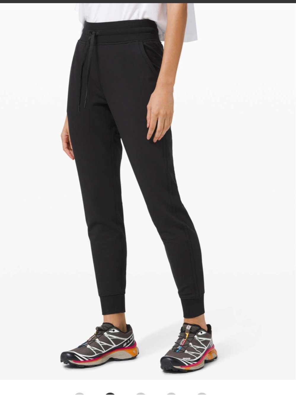 Lululemon Warm Down High Rise Jogger Modal Black womens size 6 sweatpants